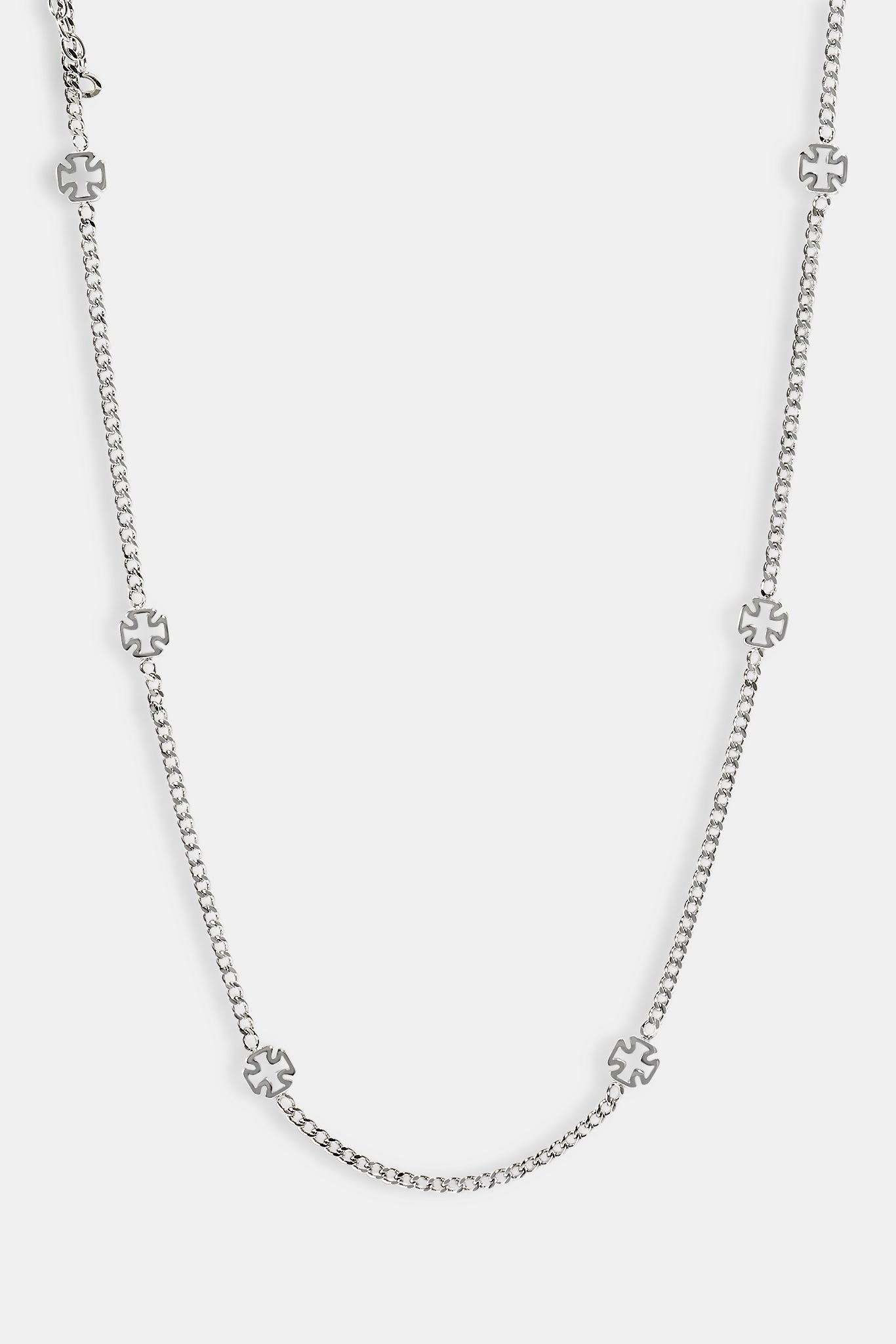 Polished Cross Motif Chain - 6mm - White